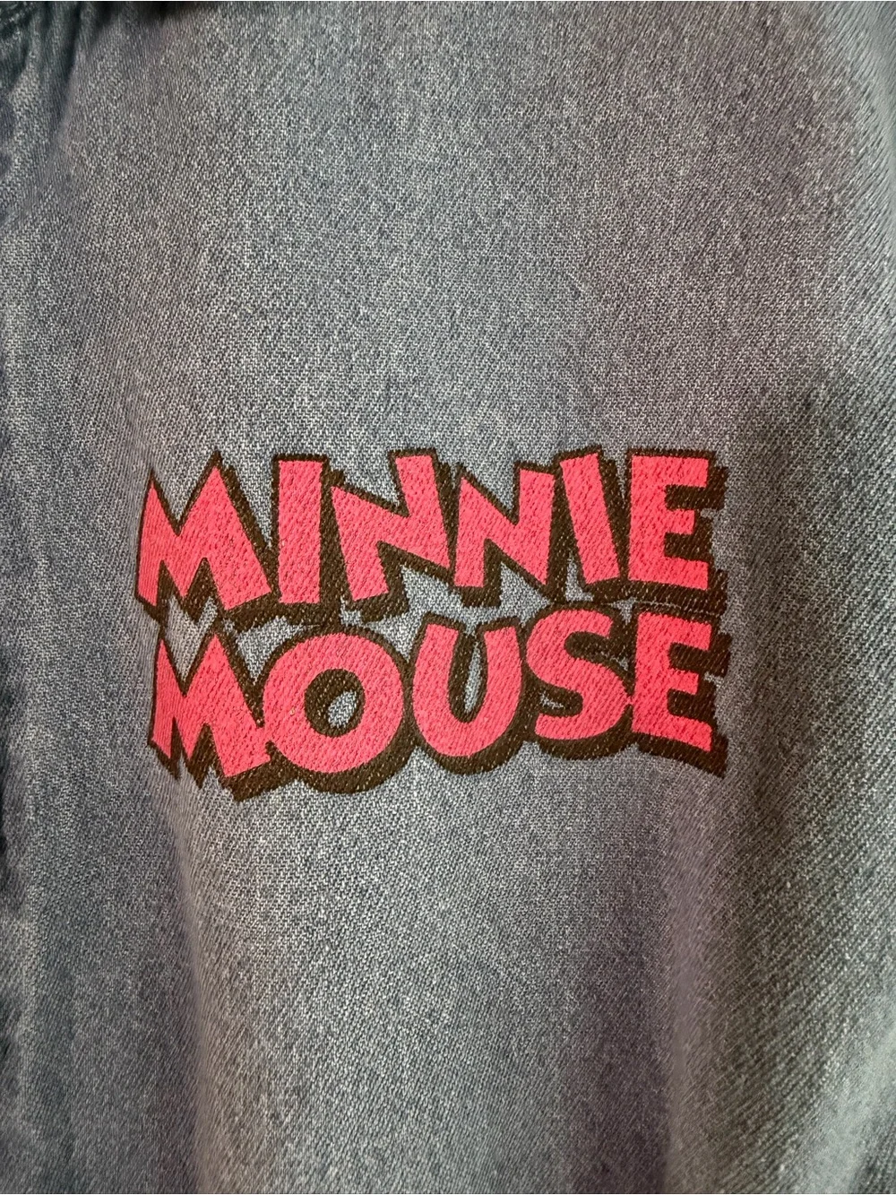 Disney Minnie Mouse Girls Denim Romper | Size 7/8 | Button Front